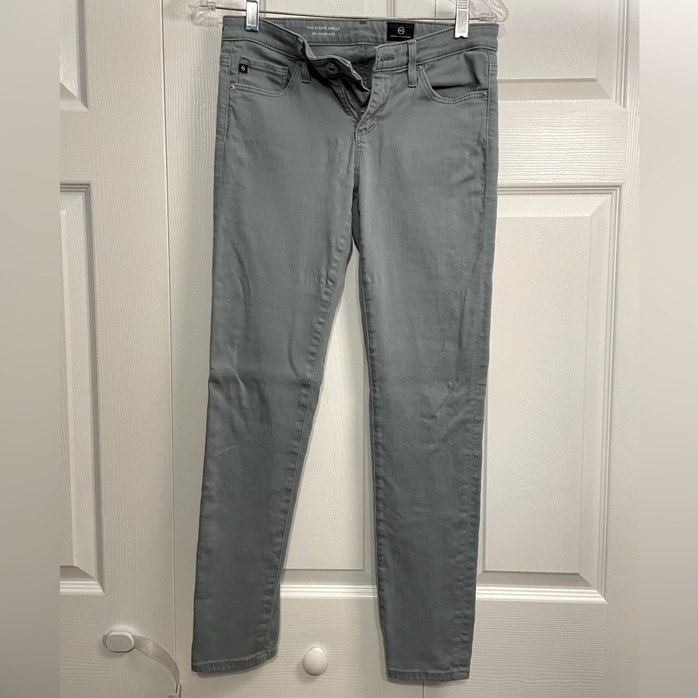 AG Adriano Goldschmied The Stevie Ankle Pant size 25 light gray/blue
